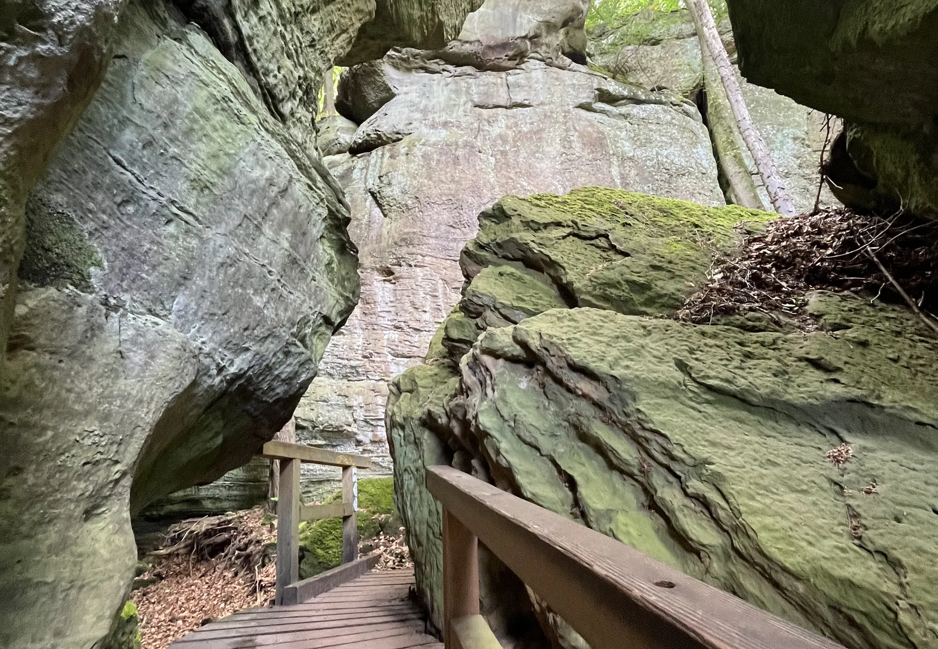Bridge under rock